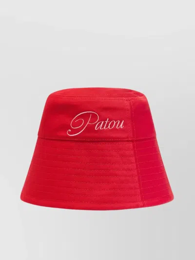 PATOU EMBROIDERED LOGO BUCKET HAT
