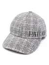 Patou Embroidered-logo Six-panel Cap In Grey