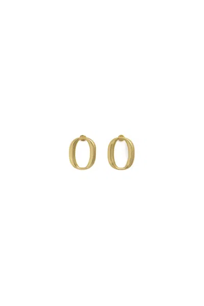 Patou Engraved Monogram Earrings In Red