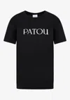 Patou Logo T-shirt In Soft Cotton With Classic Fit And Versatile Style In Black