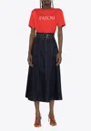 Patou Logo-print Organic Cotton T-shirt In Red
