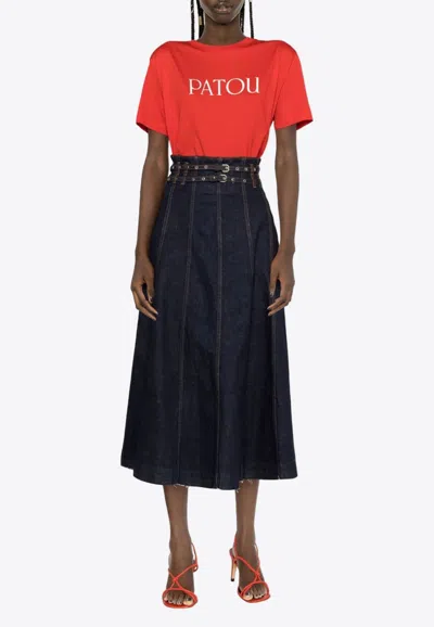 Patou Essential Logo T-shirt In Red