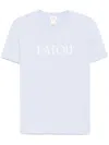 Patou Lavender T-shirt With White Logo Print In Blue
