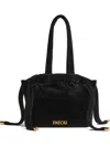 Patou Evening Velvet Drawstring Bag In Black
