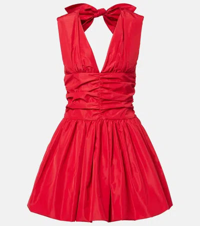 Patou Faille Balloon Minidress In Red