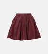Patou Faille Balloon Miniskirt In Burgundy