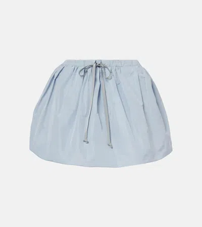 Patou Minirock Aus Faille In Blau