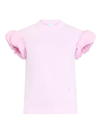 Patou Faille-sleeves T-shirt In Pink