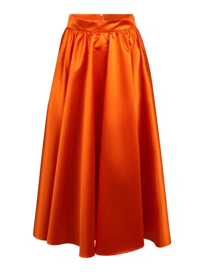 Patou Long Skirt In Orange