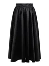 Patou Wool Skirt With A-line Silhouette And Side Pockets In Black