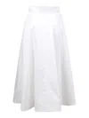 Patou High-waisted Midi Skirt With Draped Detailing