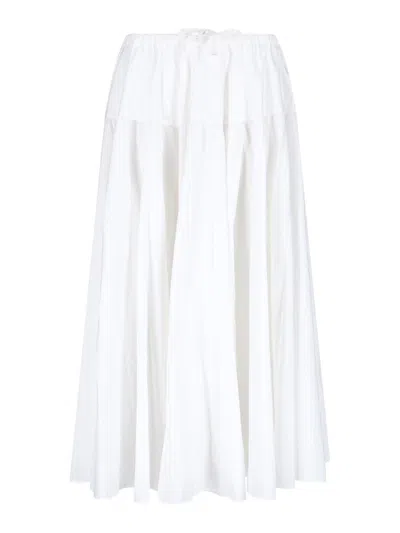 PATOU FLARED MIDI SKIRT