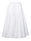 PATOU WHITE RECYCLED POLYESTER SKIRT