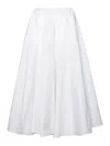 Patou White Recycled Polyester Skirt In White