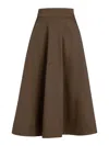 Patou Cotton Midi Skirt In Brown In Brown