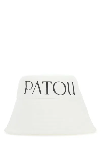 PATOU PATOU WHITE CANVAS HAT