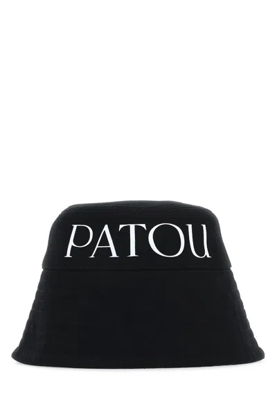 PATOU PATOU BLACK CANVAS HAT