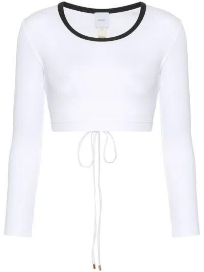 Patou Fine-ribbed Cropped Top In White