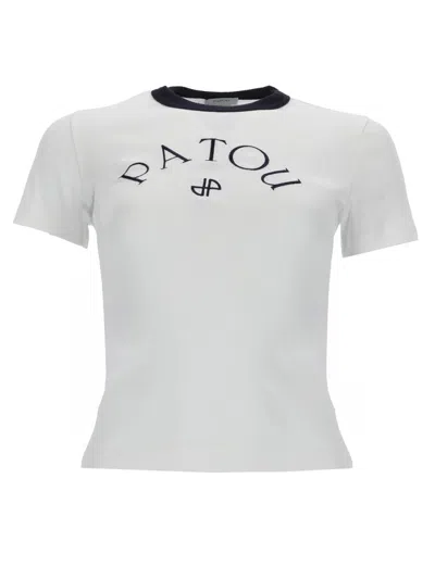 Patou Fitted T Shirt With Logo In Multi
