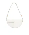 Patou Small Leather Shoulder Bag In White