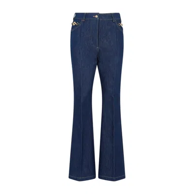 Patou Flare Denim Trousers In Blue
