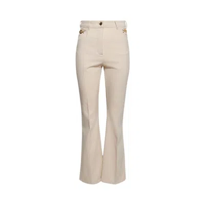 Pre-owned Patou Flare Denim Trousers 'natural' | Tan | Women's Size 36 In Brown