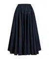 Patou Flared Midi Skirt In Blue