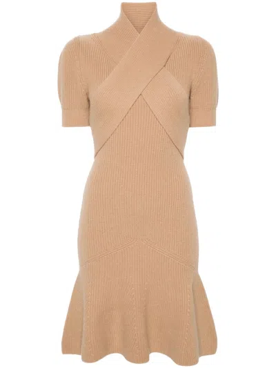 PATOU WRAP-FRONT MINI DRESS