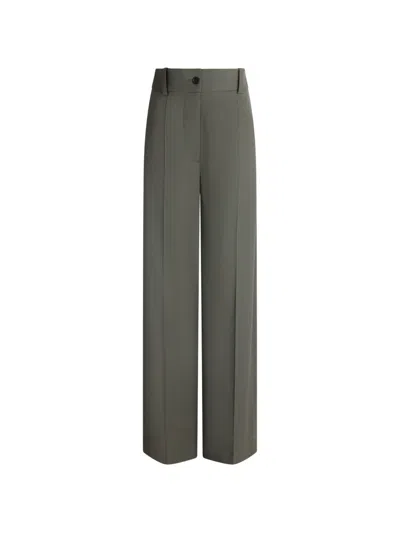 Patou Flared Pressed-crease Trousers In Gray