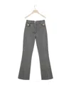 Patou Flared Trousers In Organic Cotton Denim In Gray