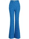 Patou Flared Tweed Trousers In 蓝色