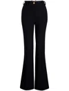 Patou Trousers Flared Leg Belt Loops In Black
