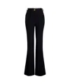 Patou Trousers Flared Leg Belt Loops In Black