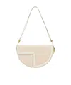 Patou Canvas And Leather Shoulder Bag In Nude