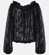 Patou Floral Lace Blouse In Black