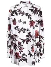Patou Floral Mini Shirtdress In White