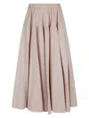 Patou Ankle Length Flared Skirt With Side Pockets