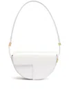 Patou Foldover Top White Bag With Magnetic Closure