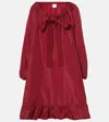 Patou Frill Ruffled Midi Dress In Red
