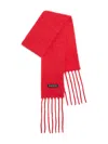 Patou Fringed Scarf In Red