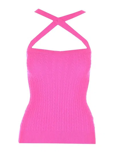 Patou Fuchsia Top With Cross In Pink