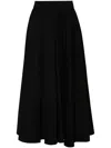 Patou Women's Full Circle Midi Skirt In Black
