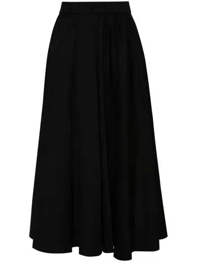 Patou Women's Full Circle Midi Skirt In Black