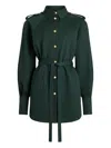 Patou Sailor Mini Dress In Green