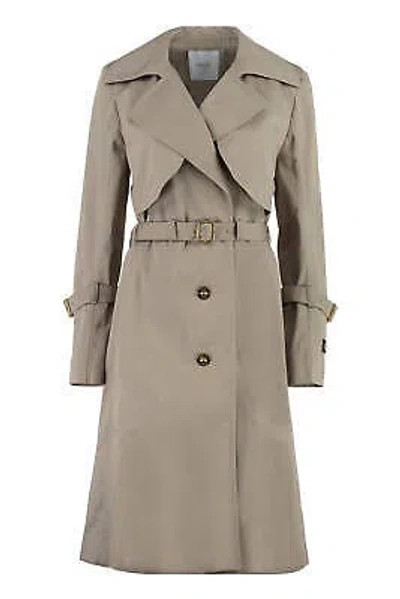 Pre-owned Patou Gabardine Trench Coat In Beige
