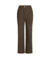 Patou Gabardine Trousers In Brown