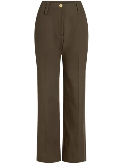 Patou Gabardine Trousers In Brown