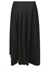 Patou A-line Calf-length Skirt In Black