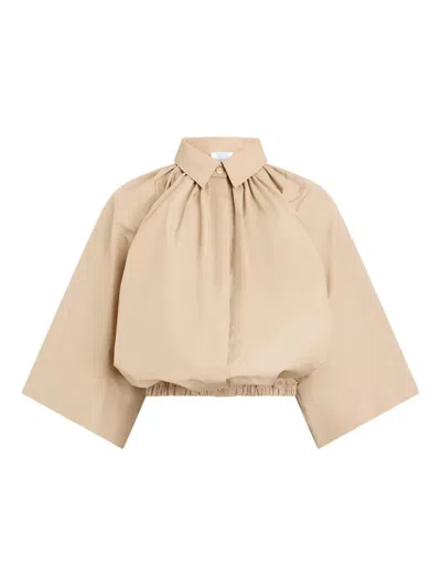Patou Gathered Blouse In Neutral