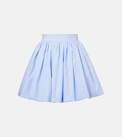 Patou Gathered Miniskirt In Blue